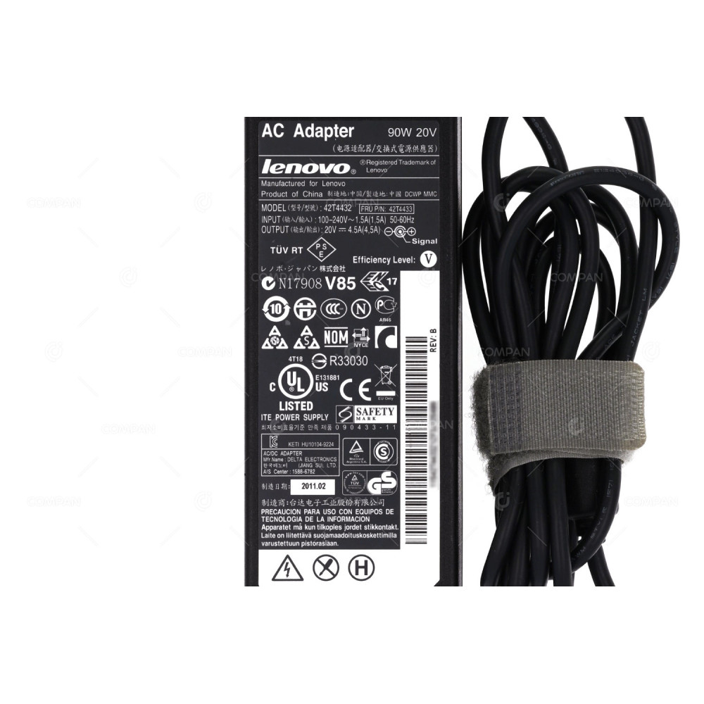42T4433 LENOVO 42T4433 AC ADAPTER 90W 20V 4.5A FOR LAPTOPS THINKPAD SERIES 42T4432